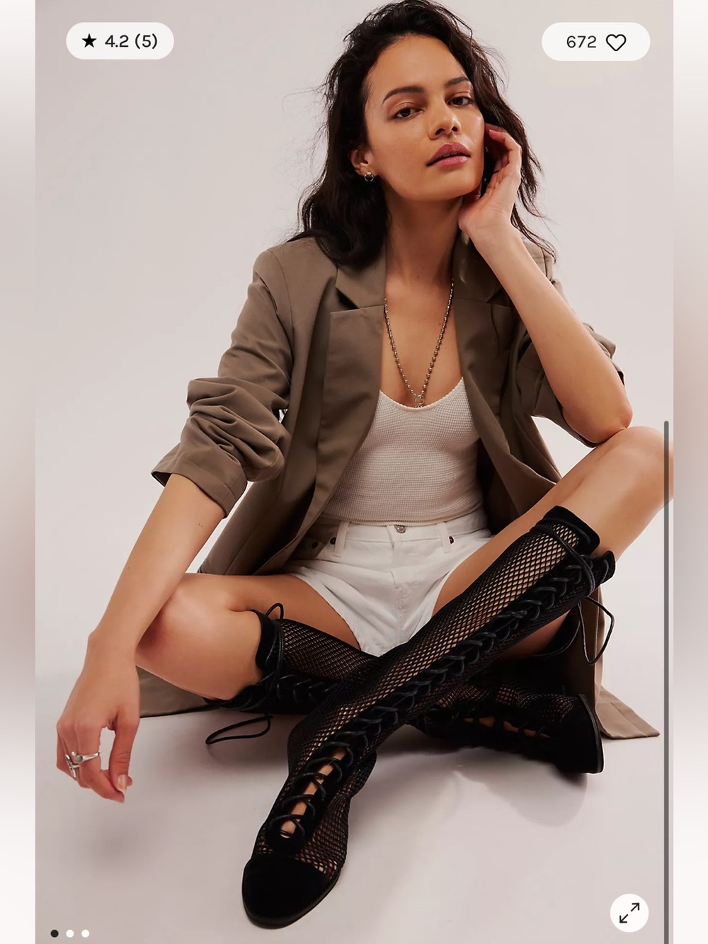 Free People x Jeffrey Campbell Joe Mesh Lace-Up Boots (sold out)